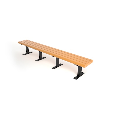 Frog Furnishings Cedar 8' Creedside Bench Surface Mount w/ Black Frame PB 8CEDCRK